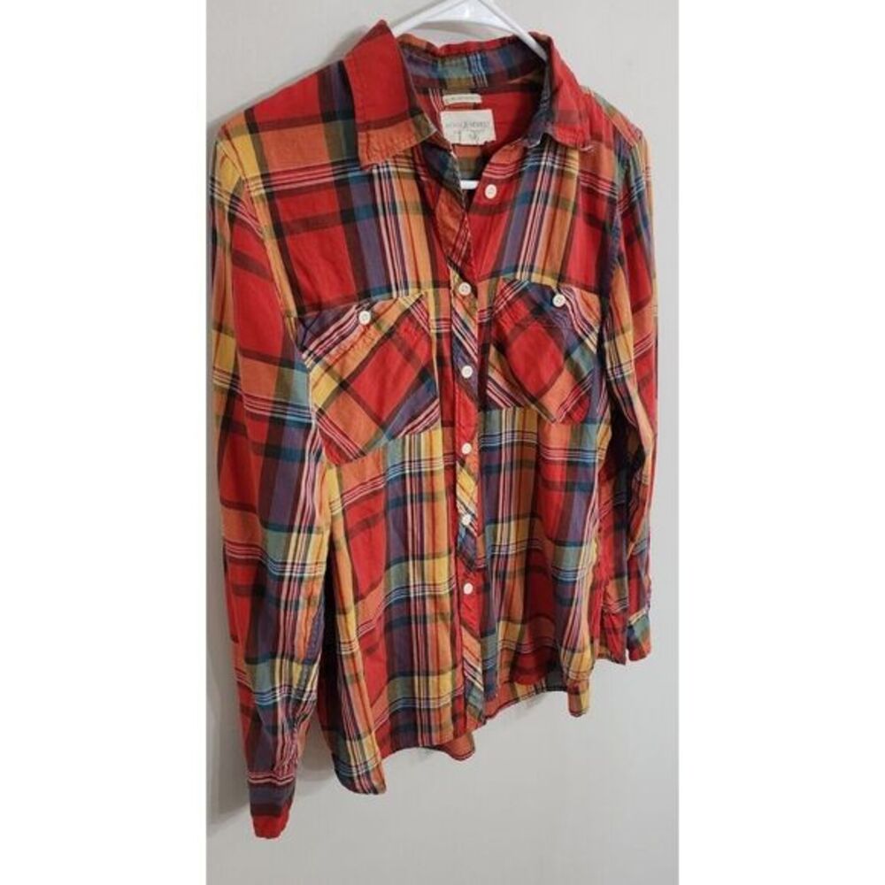 Denim & Supply RL Utility Button-Up‎ Shirt Women's Multicolor Plaid Western